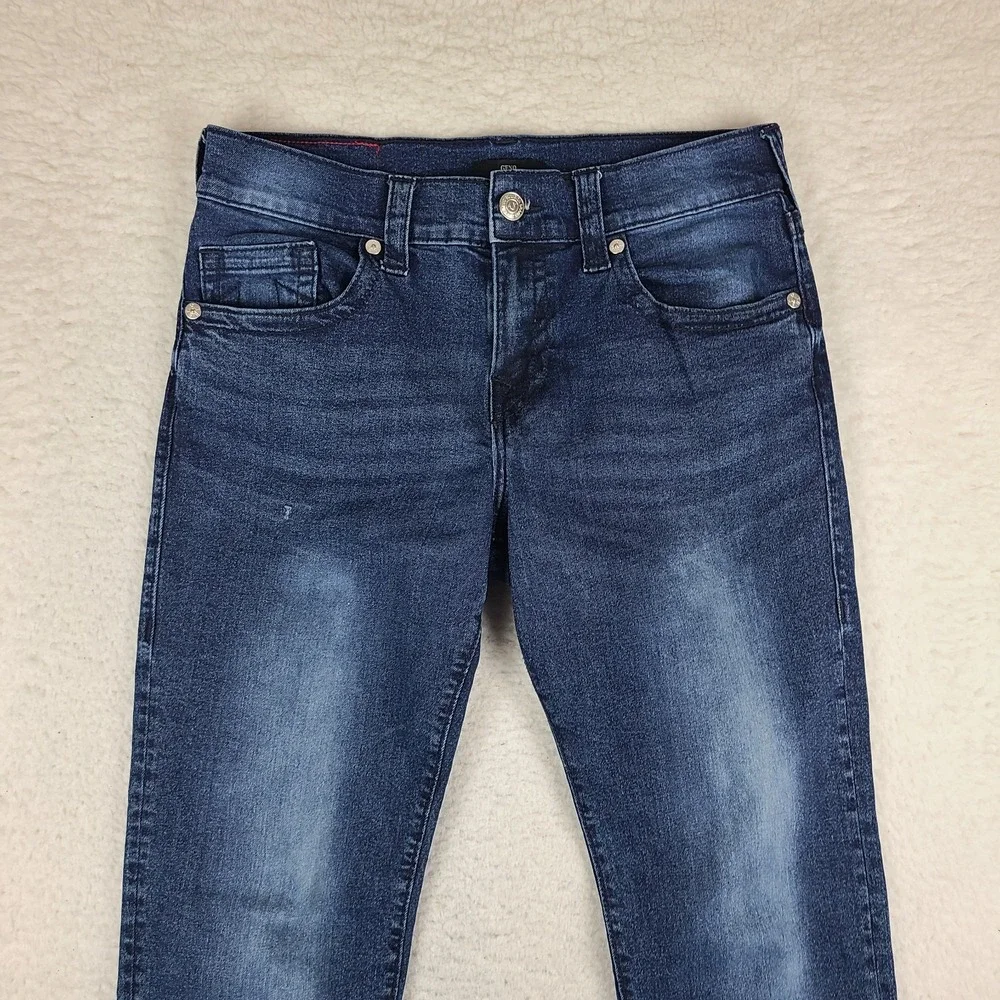 True Religion Jeans Mens 32x33 Blue GENO Relaxed Slim Dark Wash Denim *